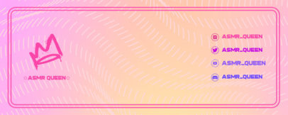 Twitch Profile Banner Design Template With Cool Graphics for ASMR Streamers