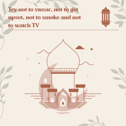 Instagram Post Design Creator With Minimal Graphics and a Ramadan Theme 4489