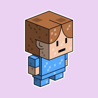 Twitch Badge Maker Featuring Minecraft-Inspired Characters 5023