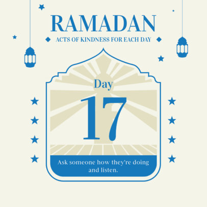 Ramadan-Themed Instagram Post Design Maker Featuring Interesting Facts 4984b-el1