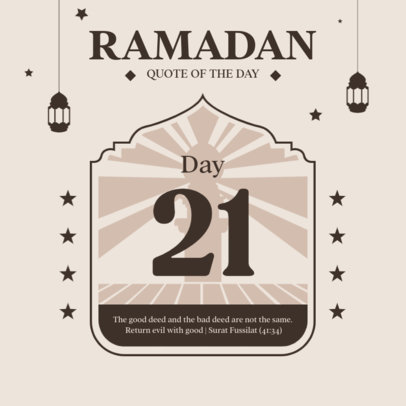 Instagram Post Design Maker Featuring a Ramadan-Themed Quote 4984f-el1