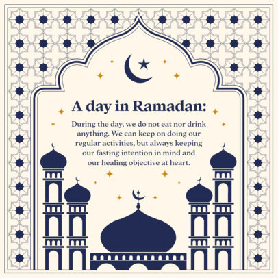 Instagram Post Design Maker for Ramadan Featuring Information About the Holiday 4983b-el1