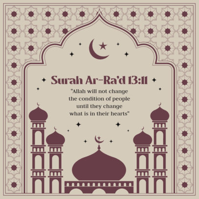 Instagram Post Design Generator With a Quran Verse and a Ramadan Theme 4983g-el1
