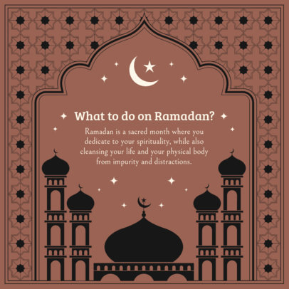 Instagram Post Design Template With Information About Ramadan 4983a-el1