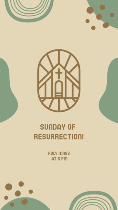Instagram Story Design Generator to Announce a Holy Mass Celebration for Easter