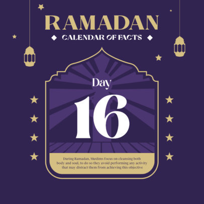 Instagram Post Design Template to Celebrate Ramadan 4984a-el1