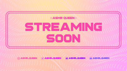 Twitch Screen Design Creator for ASMR-Themed Streamings With a Modern Style