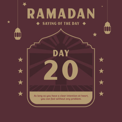 Instagram Post Design Template With a Day Count for Ramadan 4984e-el1