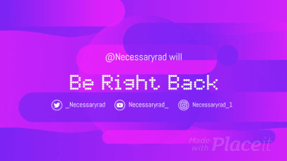 Twitch BRB Screen Video Maker Featuring a Dotted Font and Dynamic Animations