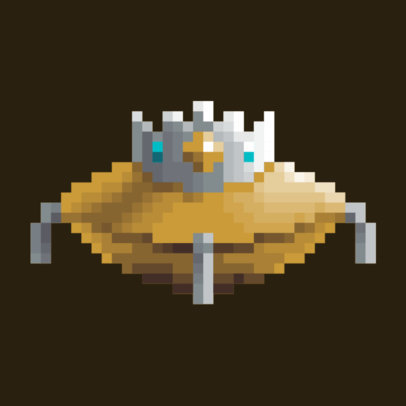 Twitch Sub Badge Generator Featuring an 8-Bit Crown Clipart 5026 