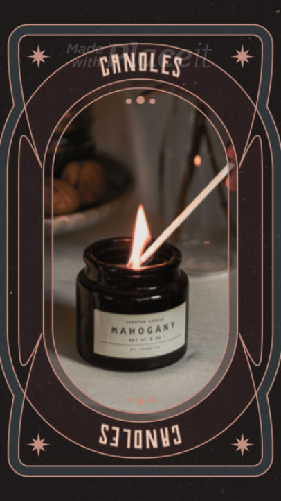 Dark Academia-Themed Instagram Story Video Maker Featuring a Candle Photo