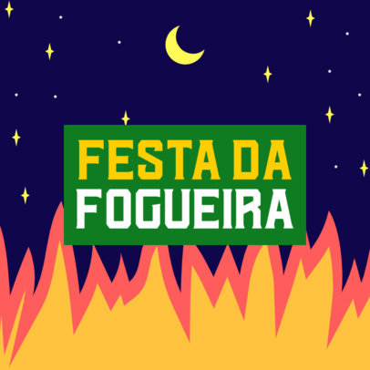Instagram Post Template to Celebrate Festa Da Fogueira 4496a