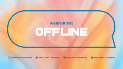 Twitch Offline Banner Maker With an Abstract Gradient Background and a Frame