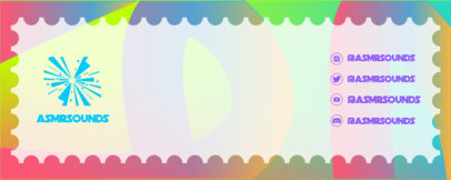 ASMR-Themed Twitch Profile Banner Maker Featuring a Colorful Background