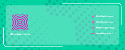 ASMR-Themed Twitch Profile Banner Design Template with Abstract Graphics