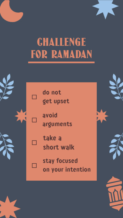 Ramadan-Themed Instagram Story Design Generator Featuring a Challenge