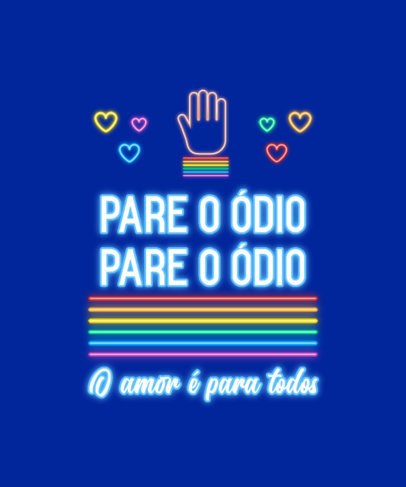 T-Shirt Design Maker for LGBT Pride Month Featuring a Neon Aesthetic 3838a-el1