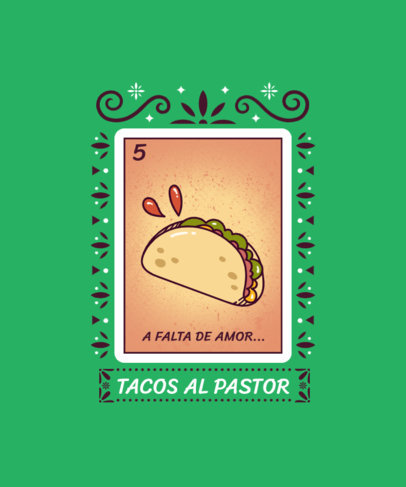 Mexican Food-Themed T-Shirt Design Maker for Cinco de Mayo