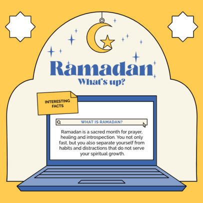 Instagram Post Design Template to Share Interesting Info About Ramadan 4986-el1