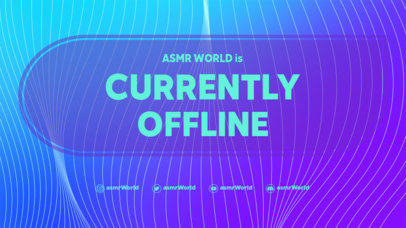 Twitch Offline Screen Design Maker With a Modern Style for ASMR Streamers