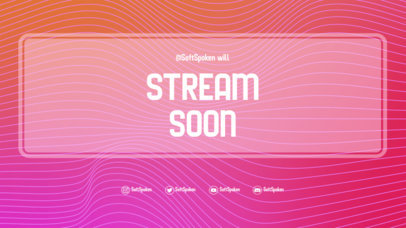Twitch Starting Soon Screen Design Creator With a Gradient Background