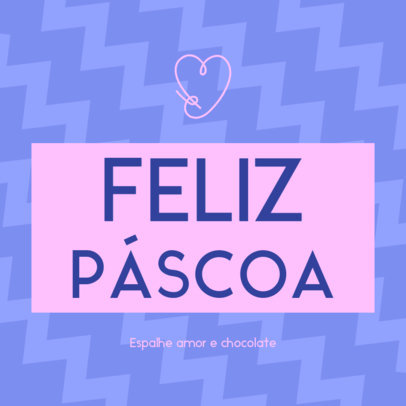 Easter-Themed Instagram Post Maker Featuring a Message in Portuguese