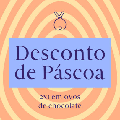Instagram Post Design Generator to Promote Easter Discounts