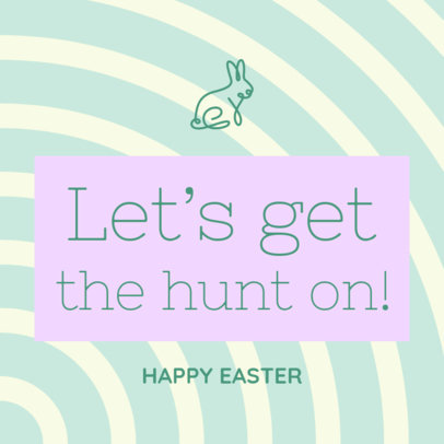 Instagram Post Design Template Featuring an Easter Theme and a Simple Bunny Graphic