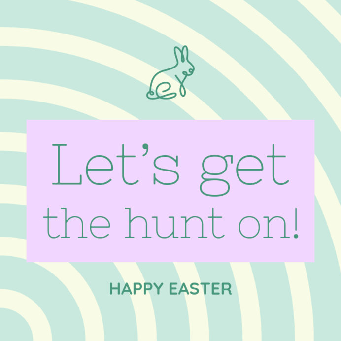 Instagram Post Design Template Featuring an Easter Theme and a Simple Bunny Graphic