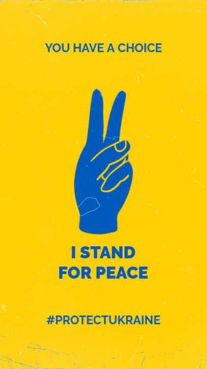 Instagram Story Design Template to Show Support for Ukraine