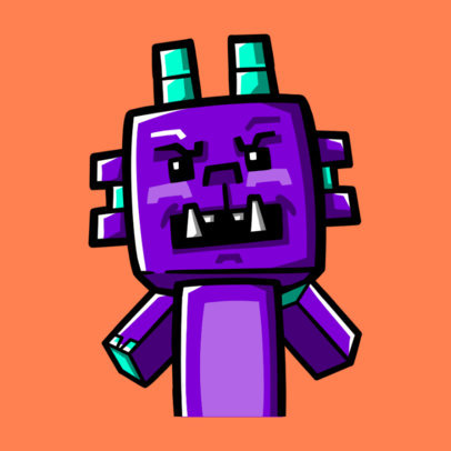 Twitch Sub Badge Generator Featuring a Monster Clipart 5025a