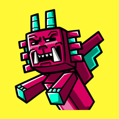 Twitch Sub Badge Maker Featuring an Angry Monster Graphic 5025c