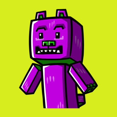 Twitch Sub Badge Generator Featuring a Minecraft-Inspired Bear Graphic 5025a