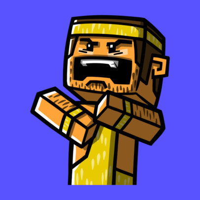 Twitch Sub Badge Creator Featuring an Angry Caveman Clipart 5025b