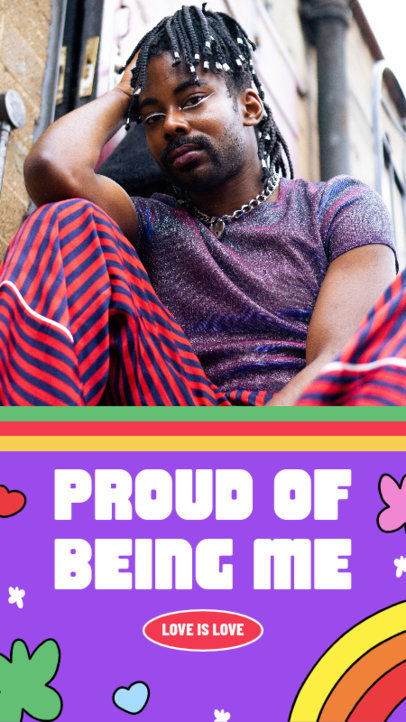Instagram Story Creator With Colorful Graphics and an LGBTQ Pride Message