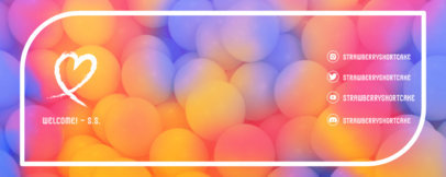 Twitch Profile Banner Creator With a Colorful Background for an ASMR Streaming Channel