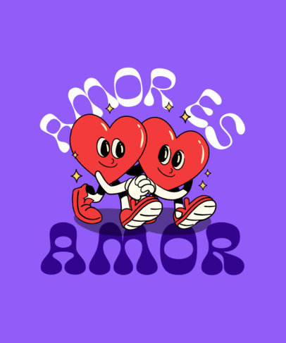 Cartoonish T-Shirt Design Creator Celebrating Love on Pride Month