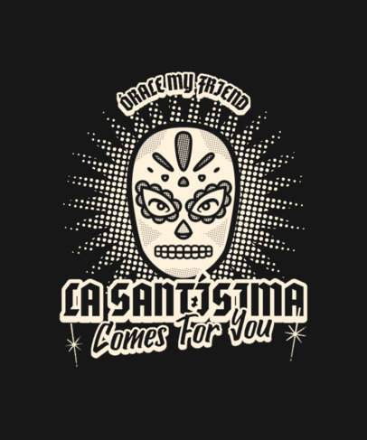 T-Shirt Design Maker with a Vintage Lucha Libre Theme 4982a-el1