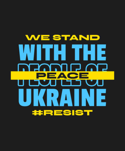 T-Shirt Design Maker Showing Solidarity for the People of Ukraine 2769r-4526
