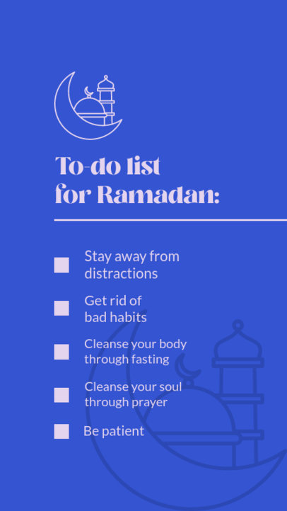 Ramadan-Themed Instagram Story Design Generator Featuring a Checklist Layout 4491c