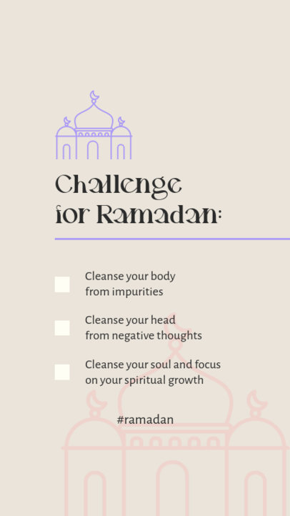 Instagram Story Design Creator Featuring Challenges for Ramadan 4491d