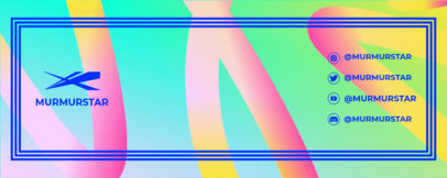 Twitch Profile Banner Generator With a Colorful Background for an ASMR Streamer