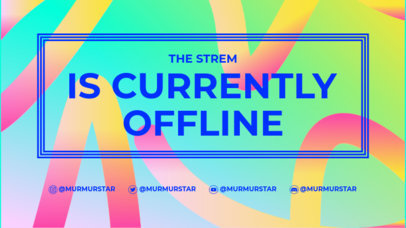 ASMR-Themed Twitch Offline Banner Template with Bright Colors