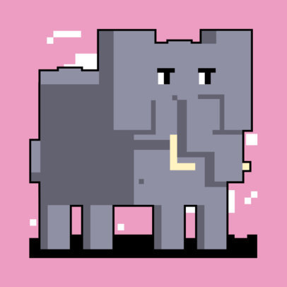 Minecraft-Inspired Twitch Sub Badge Generator Featuring an Elephant Graphic 5023c