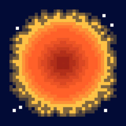 Twitch Sub Badge Maker Featuring an 8-Bit Sun Clipart 5026c