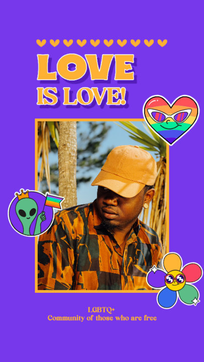 Instagram Story Generator with LGBTQ+ Pride-Themed Sticker Graphics