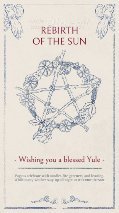 Dark Academia-Inspired Instagram Story Video Maker to Celebrate Yule