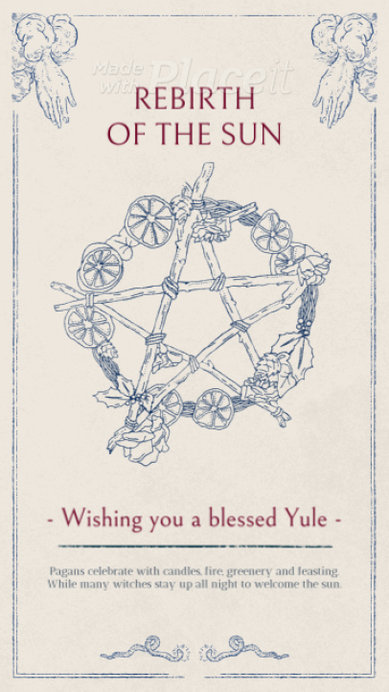 Dark Academia-Inspired Instagram Story Video Maker to Celebrate Yule
