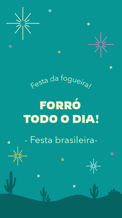 Instagram Story Design Creator to Celebrate Festa Junina With Text in Portuguese