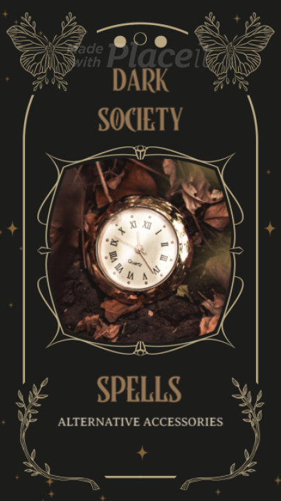 Instagram Story Video Creator Featuring a Dark Academy Theme with Animated Butterflies 4851